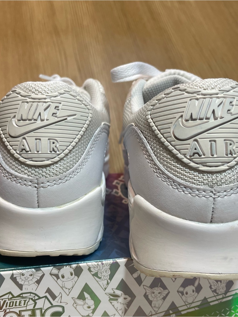 Nike Air Max 90 Triple White Sneakers Women Size 8 Low Top Shoes CQ2560-100 - Picture 3 of 13